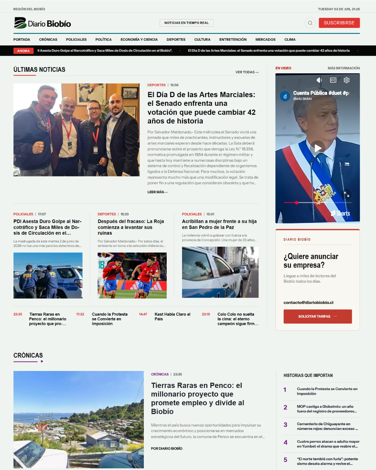 Diario BioBío reconstruido